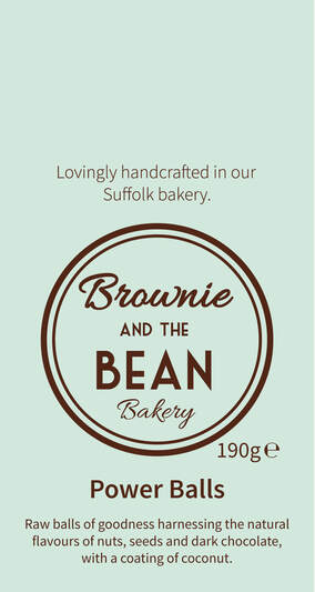 A product label with a choclate treat theme.